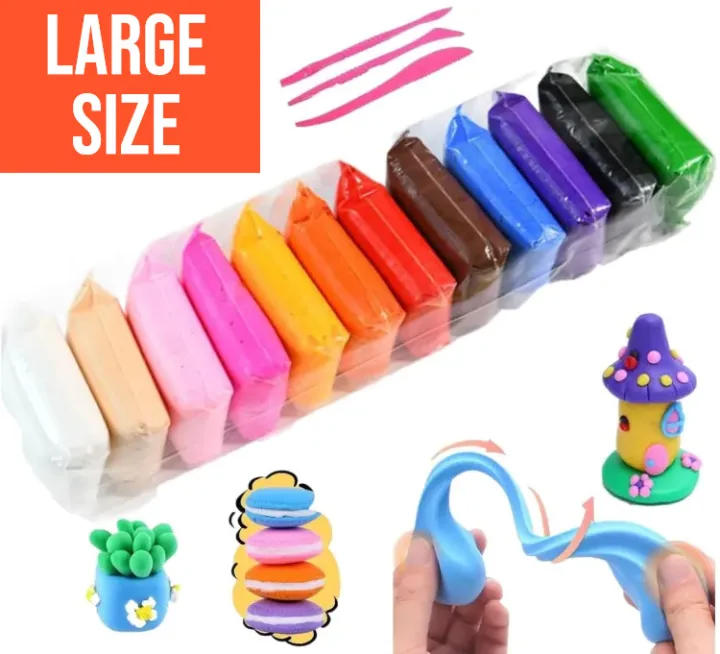 12 Colors Soft Super Light Clay Modeling Air Dry Clay For DIY Handmade Toys Ratings 813
